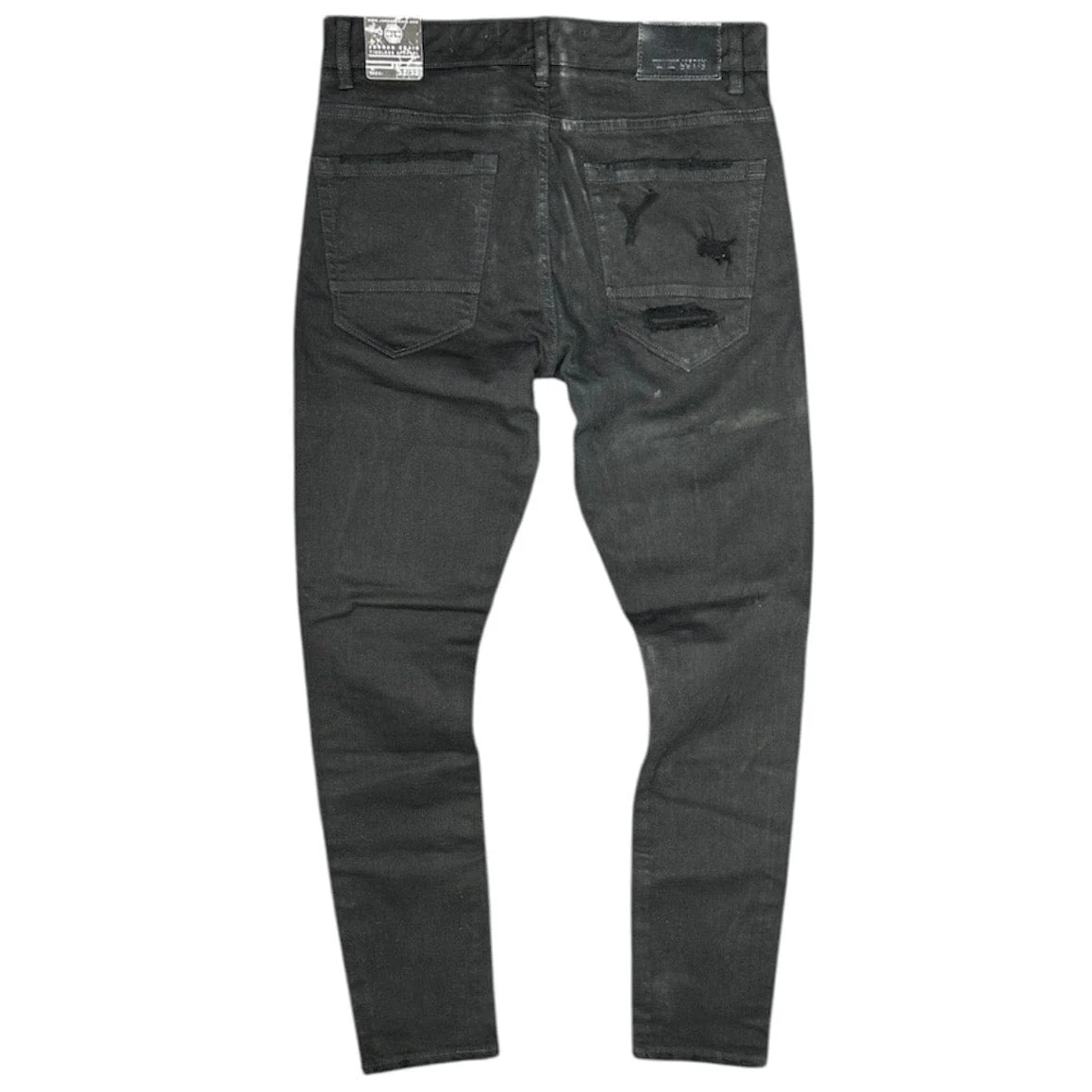 Jordan Craig Martin Skinny Fit W/ Shreds Denim (Jet Black) JT1208A - Image 2
