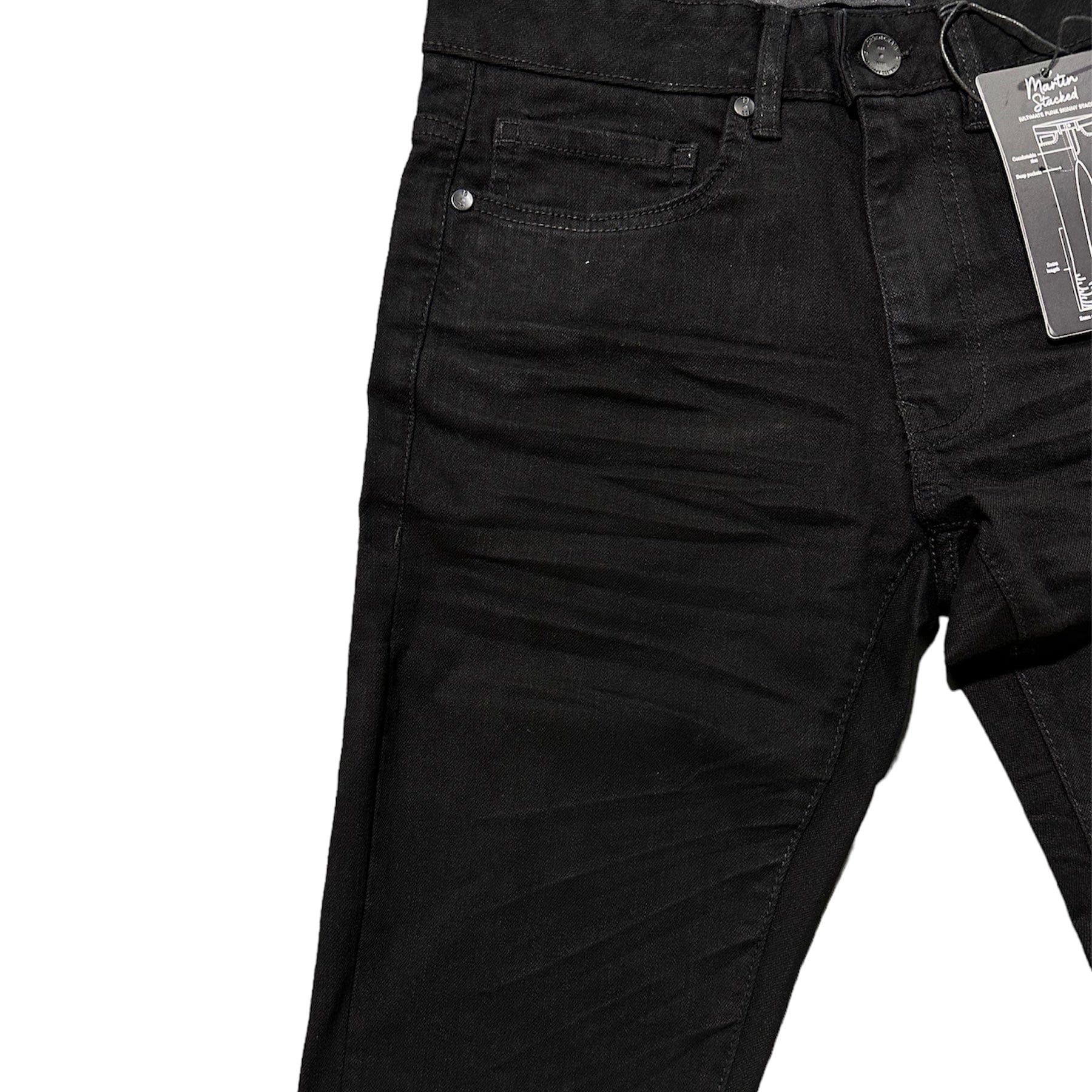 Jordan Craig Martin Stacked Denim Pants (Black) JTF956 - Image 2