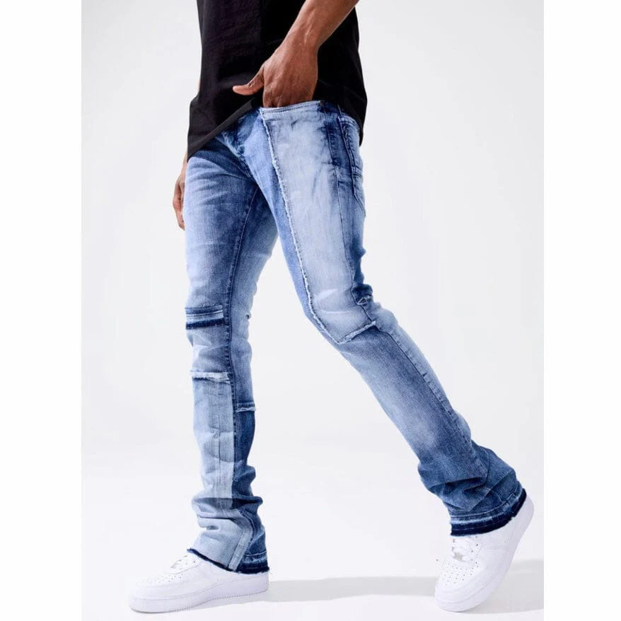 Jordan Craig Martin Stacked Patchwork Denim (Iced White) JTF202 - Image 2