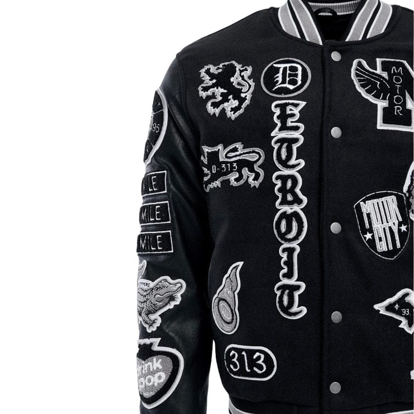 Jordan Craig Motown Varsity Jacket (Black Shadow) 91651 - Image 12