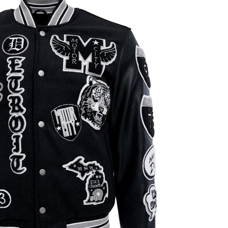 Jordan Craig Motown Varsity Jacket (Black Shadow) 91651 - Image 13