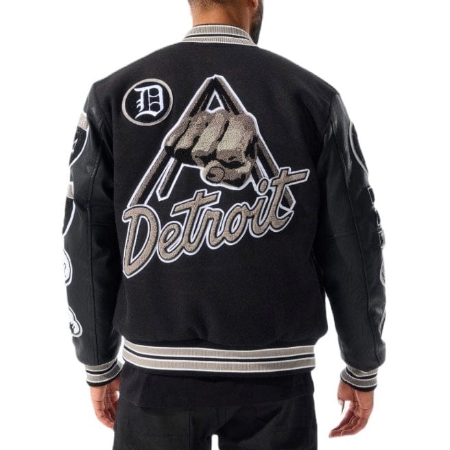 Jordan Craig Motown Varsity Jacket (Black Shadow) 91651 - Image 4