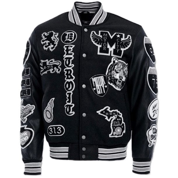 Jordan Craig Motown Varsity Jacket (Black Shadow) 91651 - Image 6