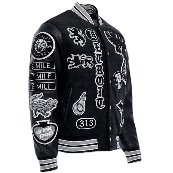 Jordan Craig Motown Varsity Jacket (Black Shadow) 91651 - Image 7