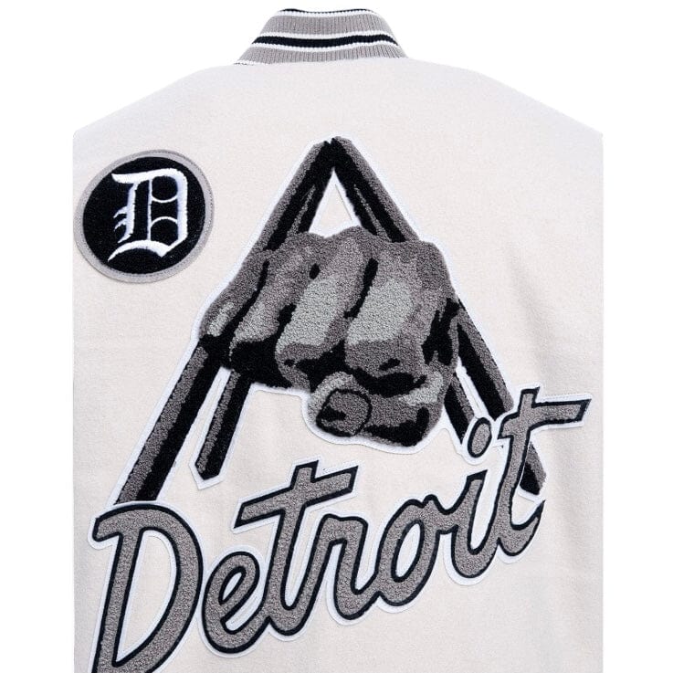 Jordan Craig Motown Varsity Jacket (Cream) 91651 - Image 14
