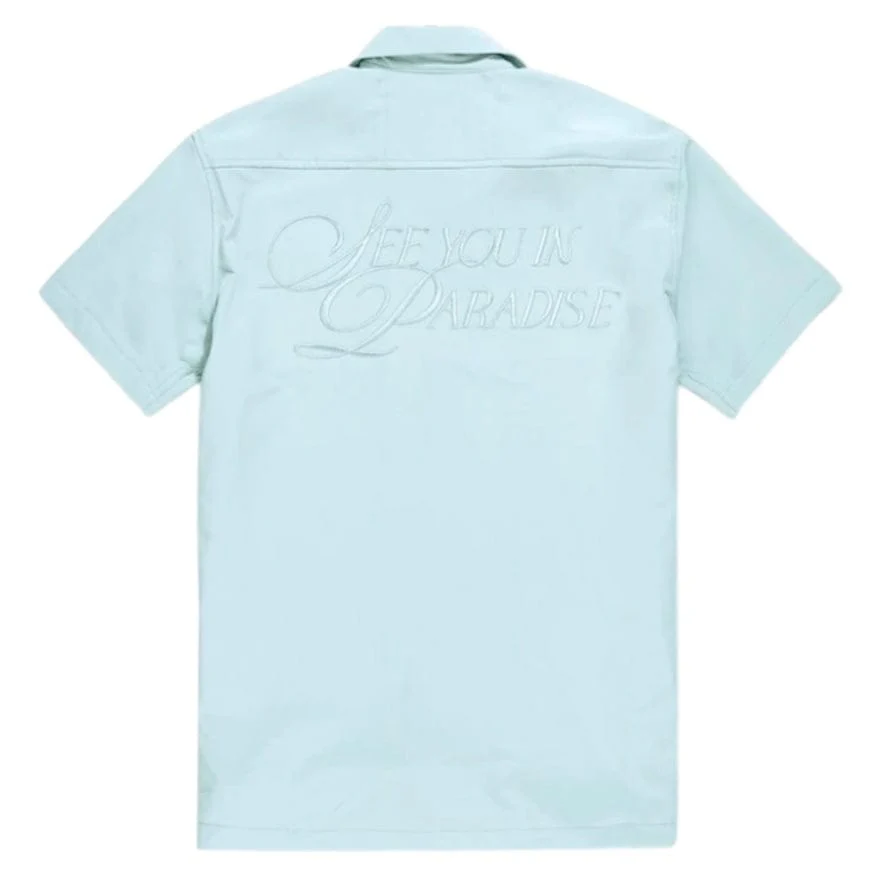 Jordan Craig Oakland Mechanic Short & Shirt Set (Sky Blue) 2061-2061S - Image 4