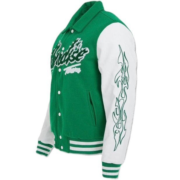 Jordan Craig Paradise Tour Varsity Jacket (Green) 91632 - Image 9