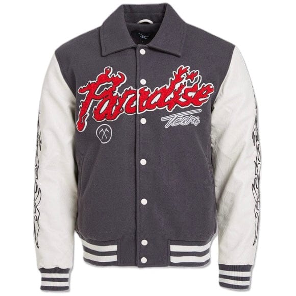 Jordan Craig Paradise Tour Varsity Jacket (Off Black) 91632 - Image 6