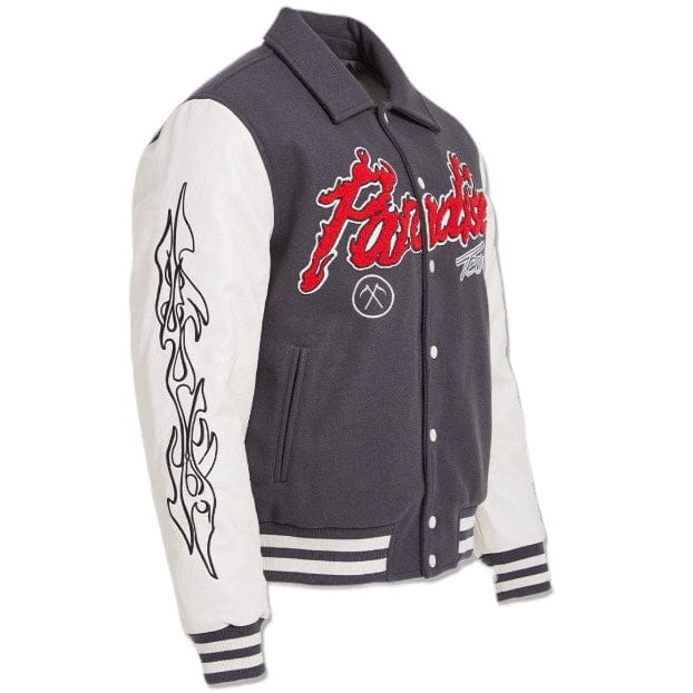 Jordan Craig Paradise Tour Varsity Jacket (Off Black) 91632 - Image 7