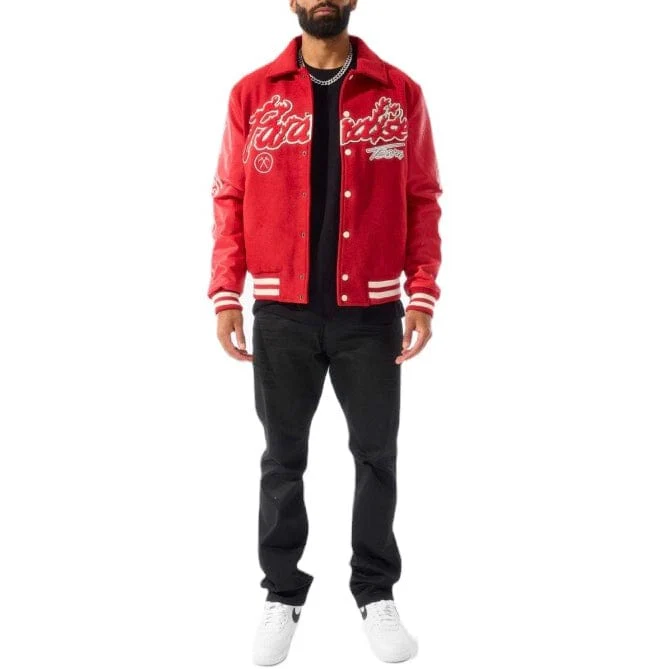 Jordan Craig Paradise Tour Varsity Jacket (Red) 91632 - Image 5