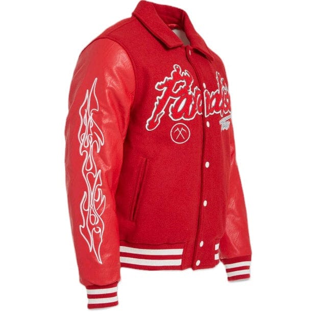 Jordan Craig Paradise Tour Varsity Jacket (Red) 91632 - Image 7