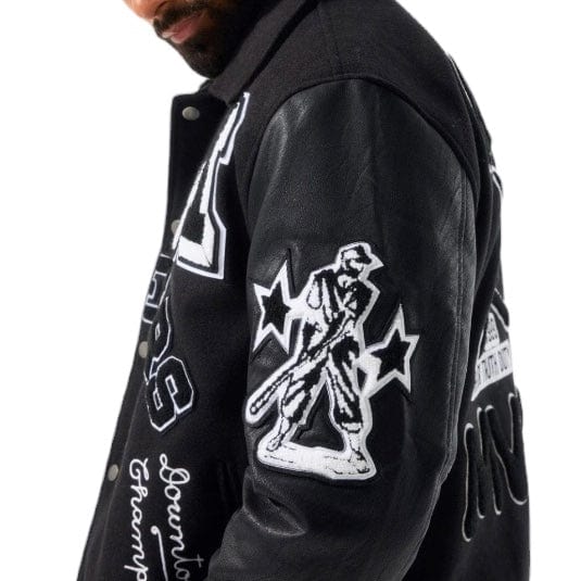 Jordan Craig Pioneers Varsity Jacket (Black) 91650 - Image 3