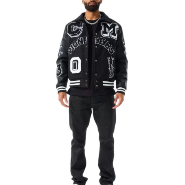 Jordan Craig Pioneers Varsity Jacket (Black) 91650 - Image 4