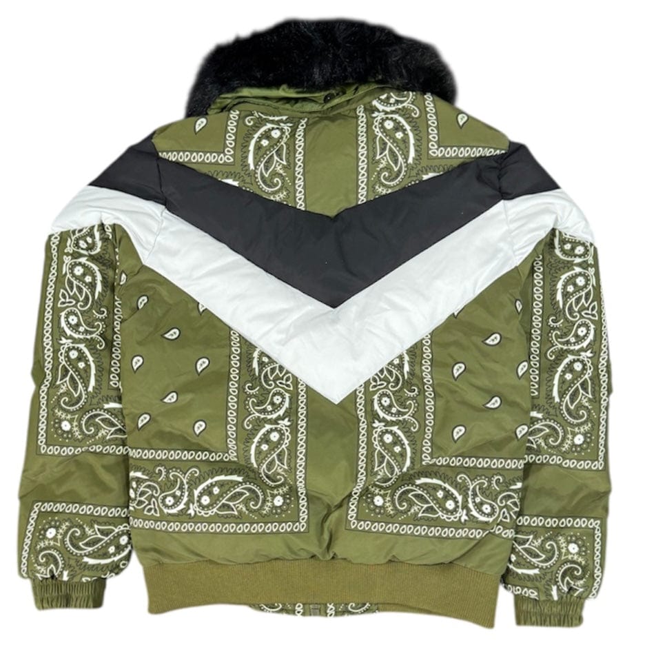 Jordan Craig Represent Bomber Jacket (Olive) 91546P - Image 2