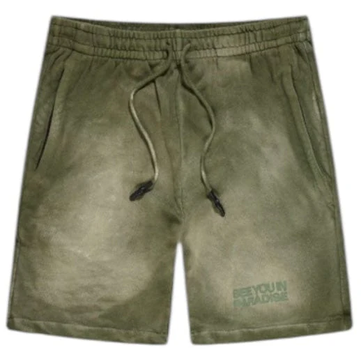 Jordan Craig Retro Paradise Washed Shorts (Olive) 9117S - Image 2