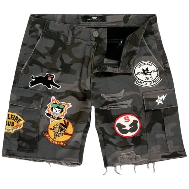 Jordan Craig Retro War Angel Cargo Shorts (Black Camo) JB4437C - Image 4