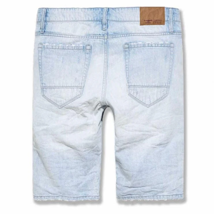 Jordan Craig Rip & Tear Shorts (Ice Blue) J3186S - Image 2