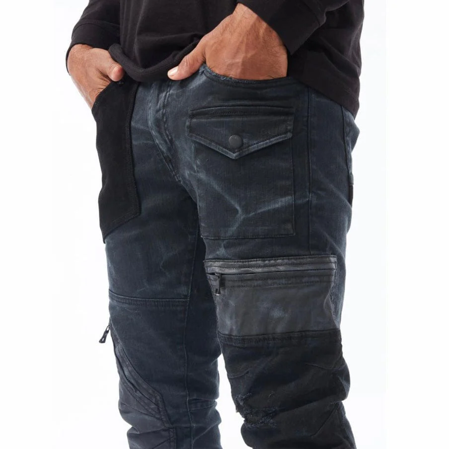 Jordan Craig Ross Patchwork Jeans (Black Out) 5643M - Image 3
