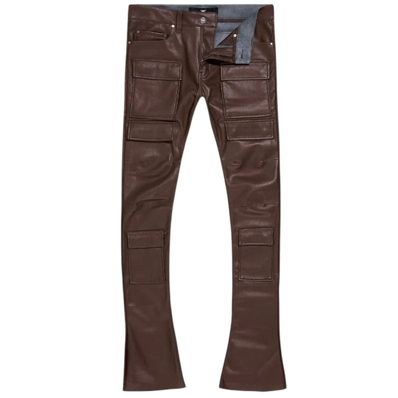 Jordan Craig Ross Stacked Thriller Cargo Pants (Brown) JRF2250