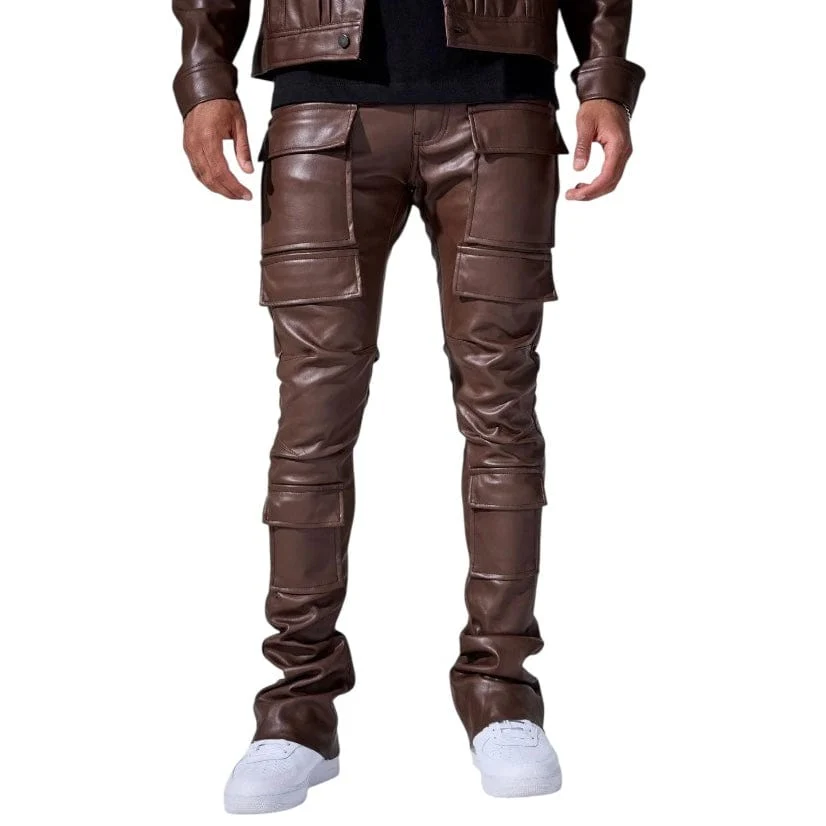 Jordan Craig Ross Stacked Thriller Cargo Pants (Brown) JRF2250 - Image 3