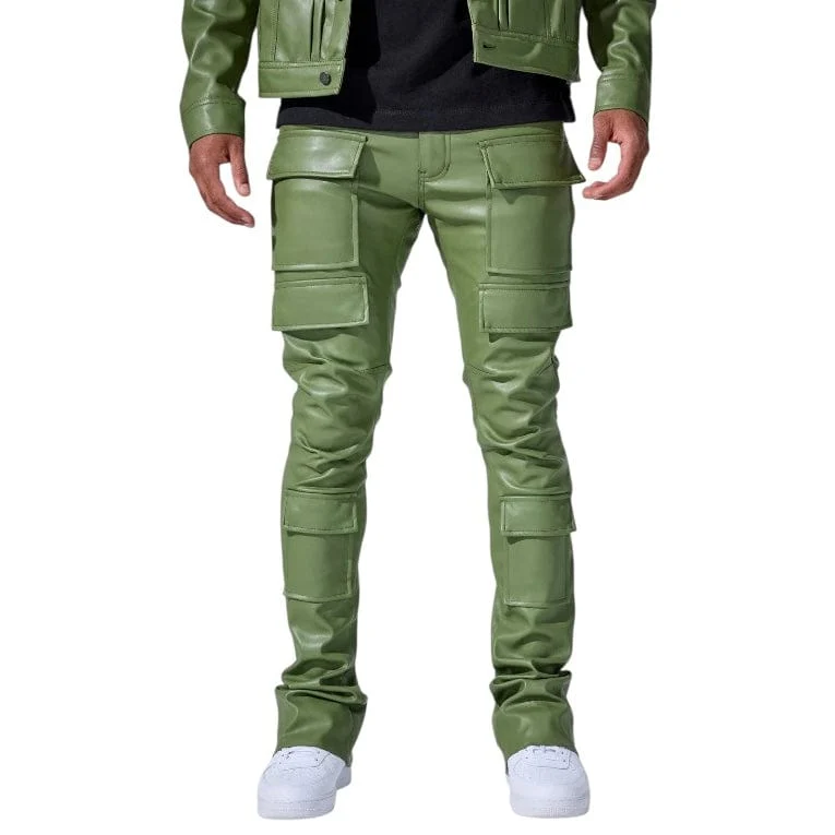 Jordan Craig Ross Stacked Thriller Cargo Pants (Sage) JRF2250 - Image 3