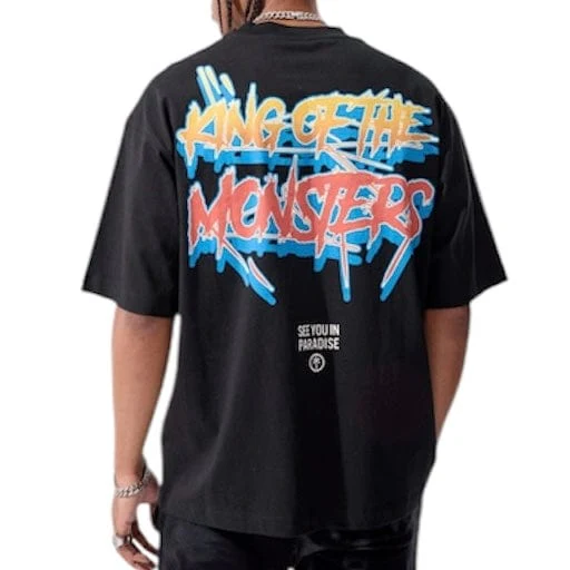 Jordan Craig Sea Monster Cropped Boxy Tee (Black) 9201A - Image 2