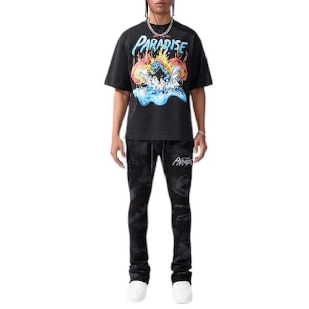 Jordan Craig Sea Monster Cropped Boxy Tee (Black) 9201A - Image 3