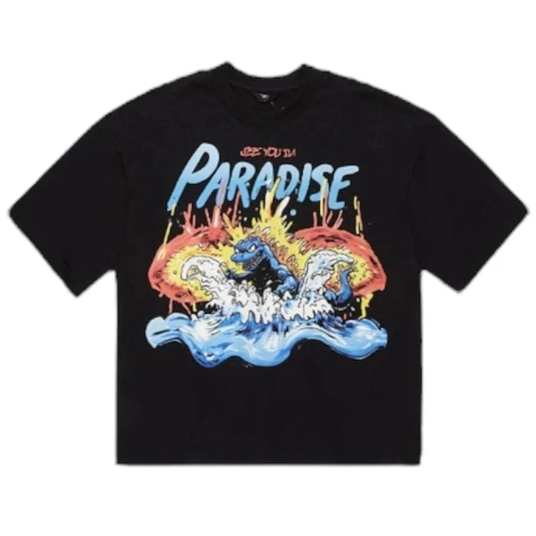 Jordan Craig Sea Monster Cropped Boxy Tee (Black) 9201A - Image 4