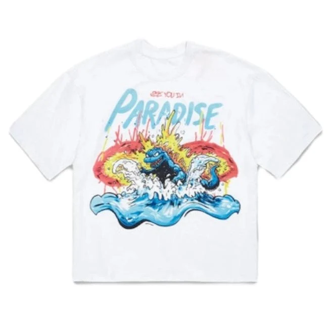 Jordan Craig Sea Monster Cropped Boxy Tee (White) 9201A - Image 3
