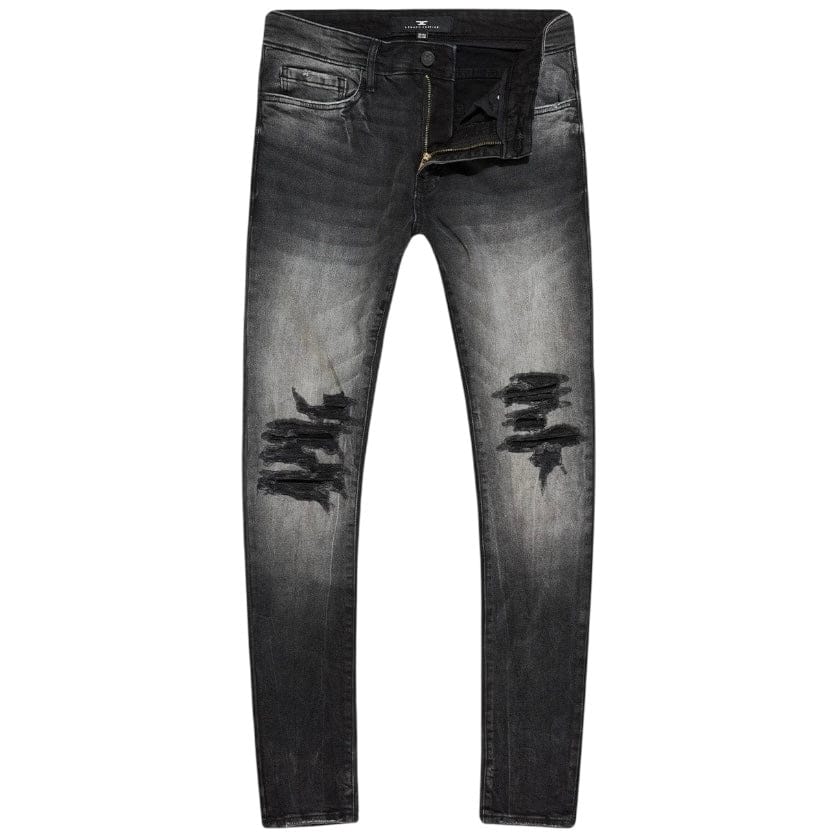 Jordan Craig Sean Fordham Shred On Knees Denim (Black Shadow) JS2294 - Image 2