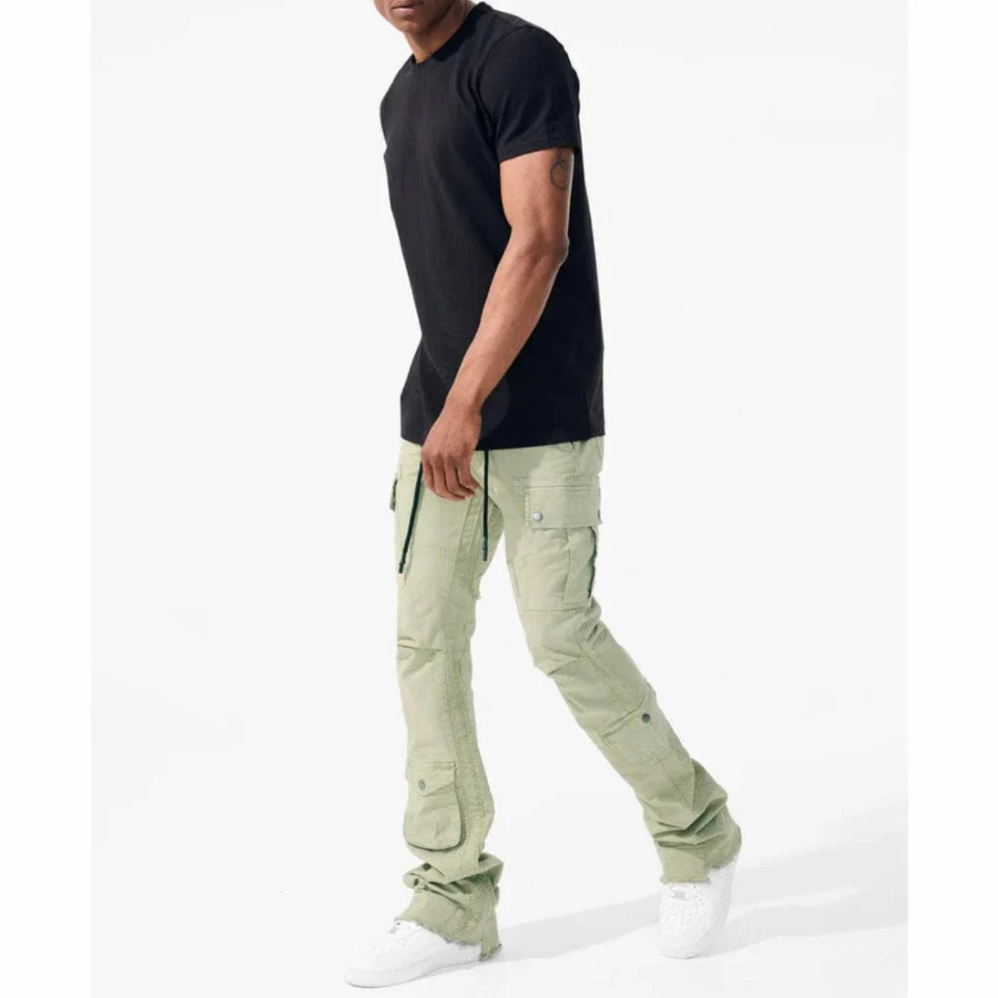 Jordan Craig Sean Stacked Flare Flight Cargo Pants (Sage) JTF216 - Image 5