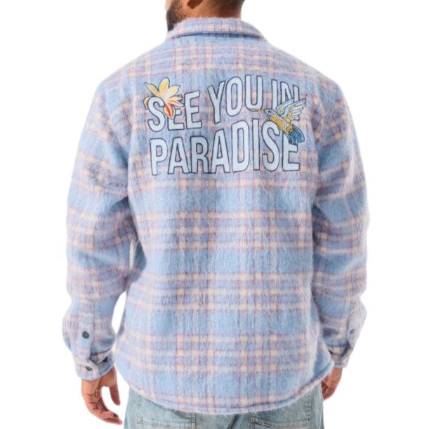 Jordan Craig See You In Paradise Flannel Shacket (Sky Blue) 2561 - Image 2