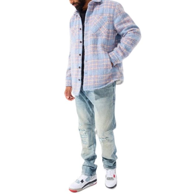 Jordan Craig See You In Paradise Flannel Shacket (Sky Blue) 2561 - Image 4