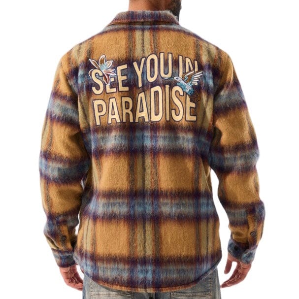 Jordan Craig See You In Paradise Flannel Shacket (Wheat) 2561 - Image 2