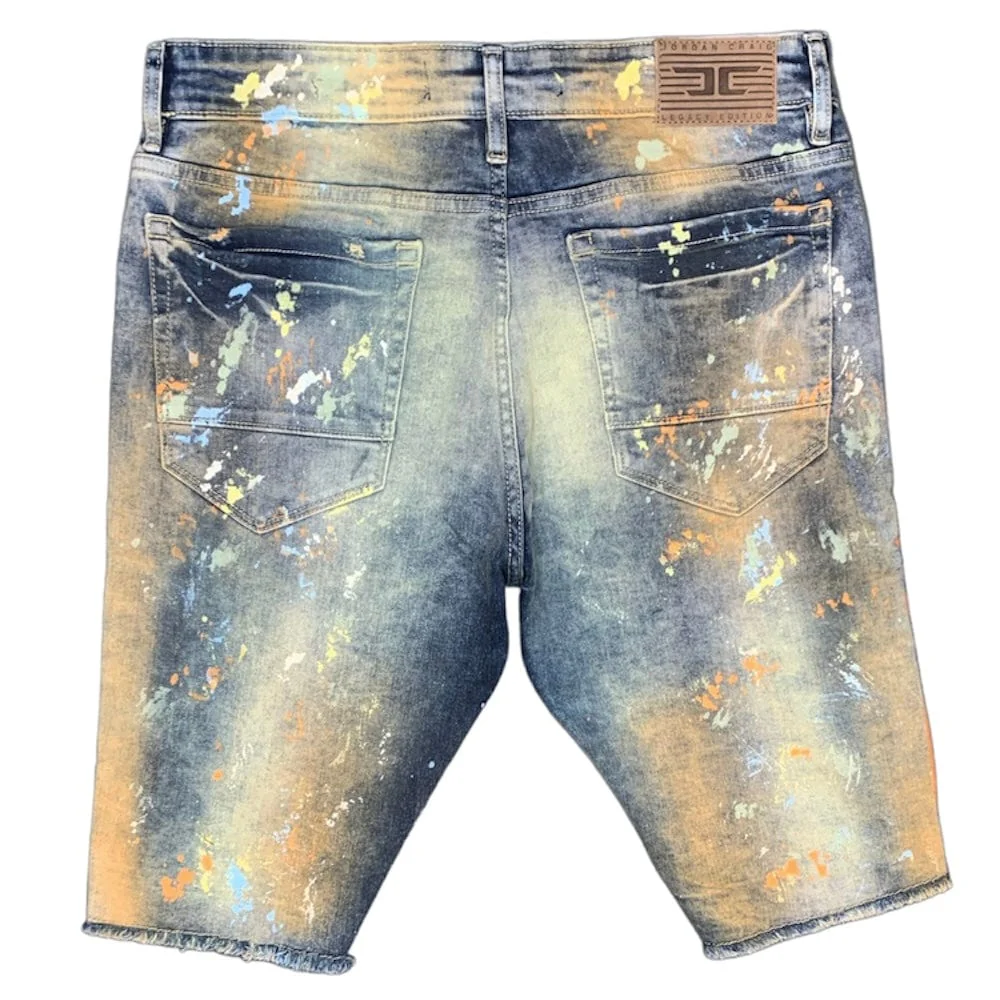 Jordan Craig Sparta Striped Denim Shorts (Desert Storm) J3168S - Image 2