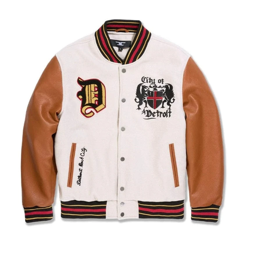 Jordan Craig The Renaissance City Varsity Jacket (Cream) 91654 - Image 3