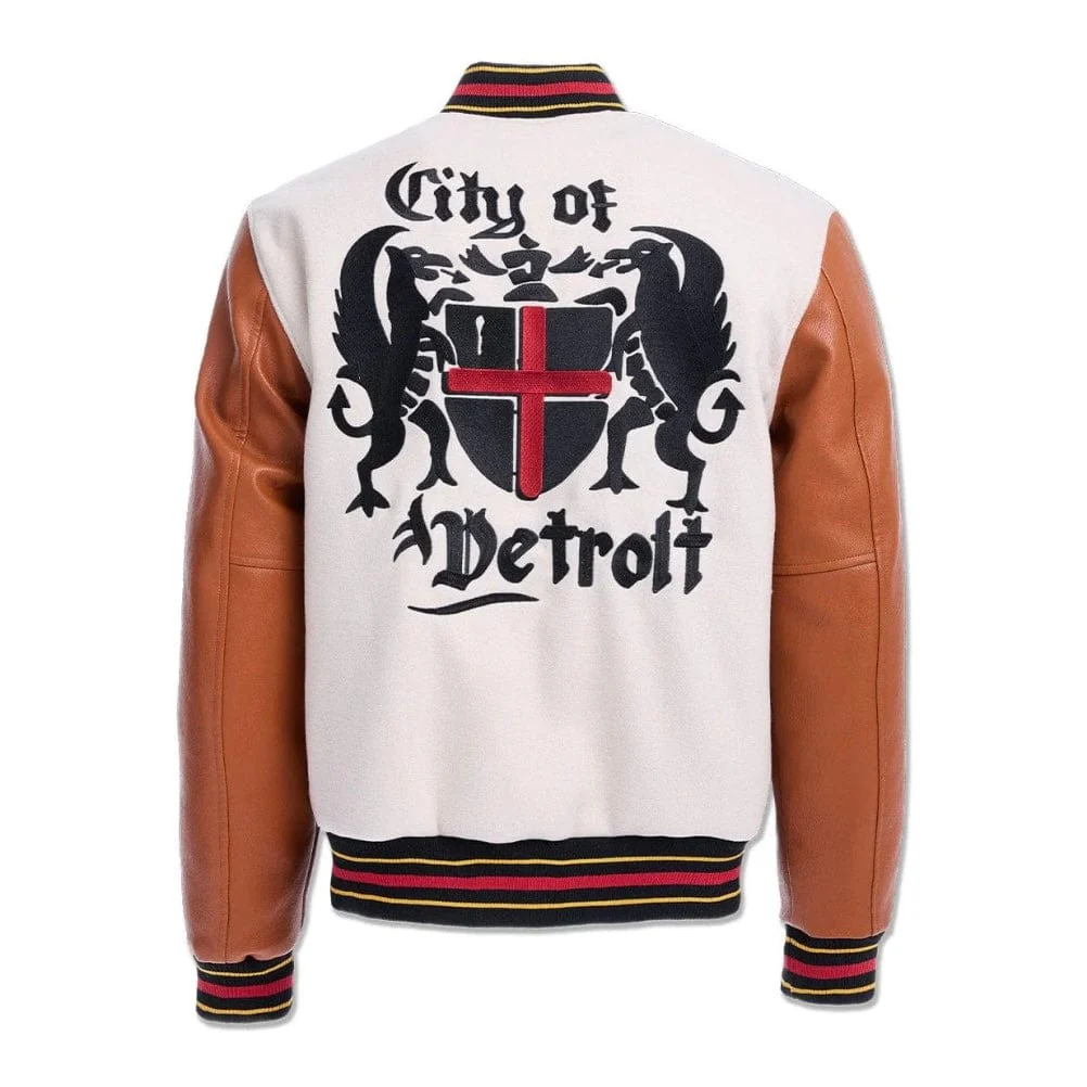 Jordan Craig The Renaissance City Varsity Jacket (Cream) 91654 - Image 4