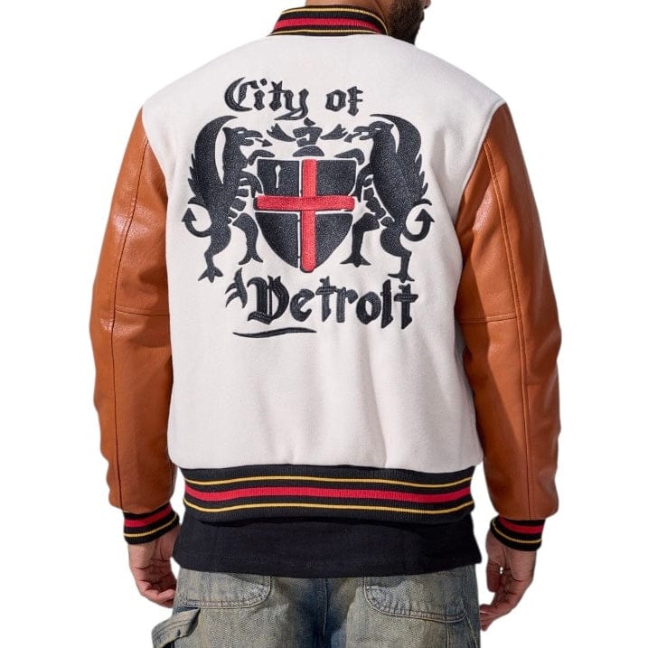 Jordan Craig The Renaissance City Varsity Jacket (Cream) 91654 - Image 2