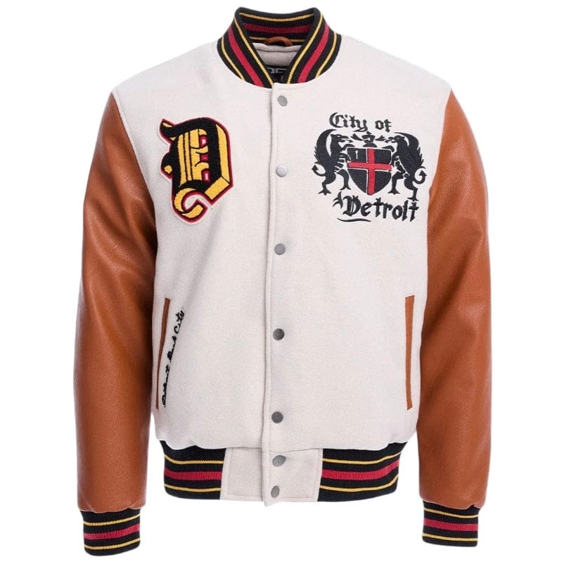 Jordan Craig The Renaissance City Varsity Jacket (Cream) 91654 - Image 3