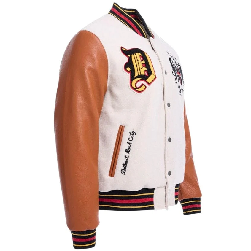 Jordan Craig The Renaissance City Varsity Jacket (Cream) 91654 - Image 4