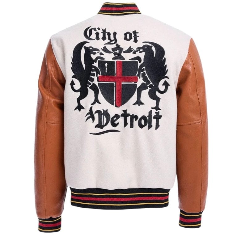 Jordan Craig The Renaissance City Varsity Jacket (Cream) 91654 - Image 6