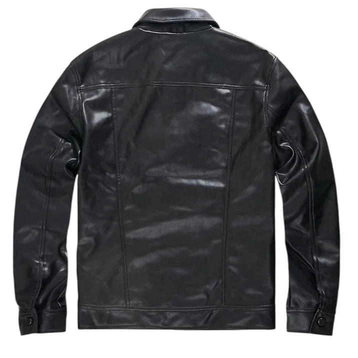 Jordan Craig Thriller Button Up Leather Jacket (Black) JJ2250 - Image 2