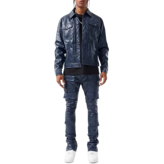 Jordan Craig Thriller Trucker Jacket (Midnight Blue) JJ1218 - Image 2