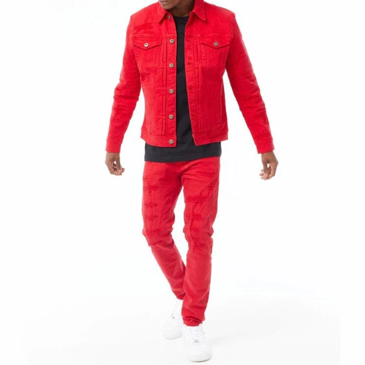 Jordan Craig Tribeca Twill Trucker Jacket (Red) JJ950R - Image 3