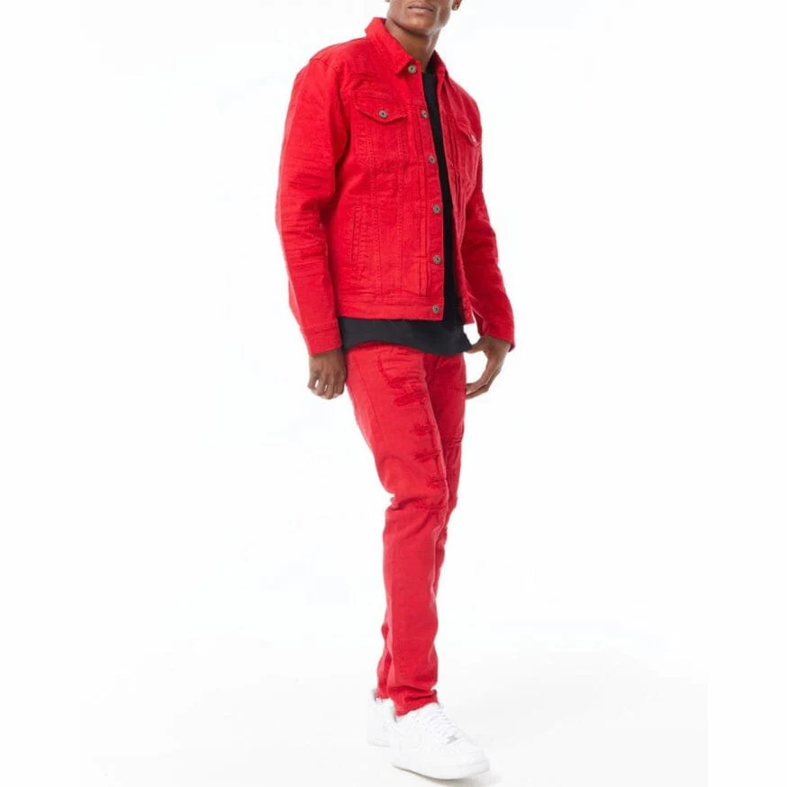 Jordan Craig Tribeca Twill Trucker Jacket (Red) JJ950R - Image 4