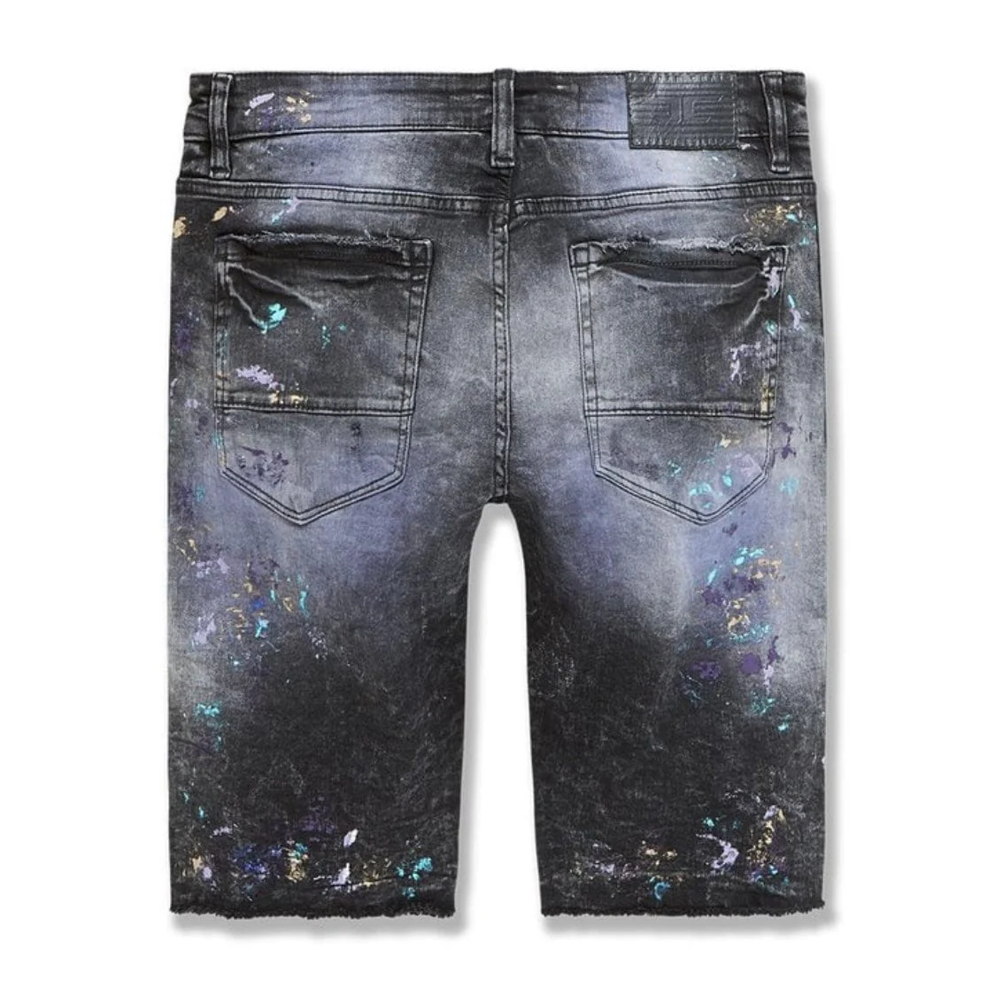 Jordan Craig Vegas Striped Denim Shorts (Dark Raven) J3167S - Image 2