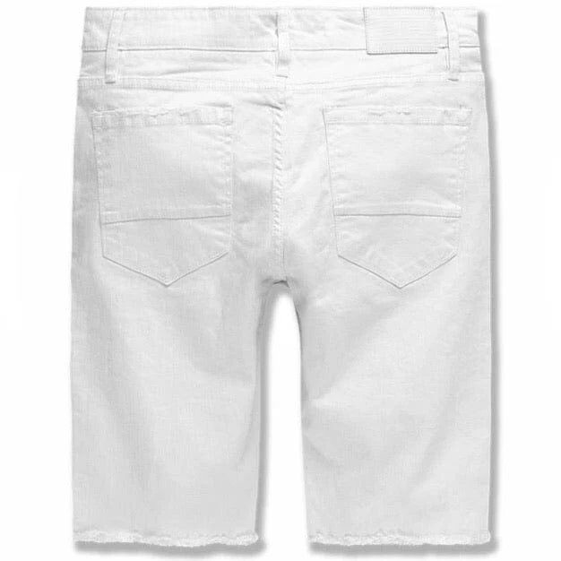 Jordan Craig Vegas Striped Denim Shorts (White) - J3167S - Image 2