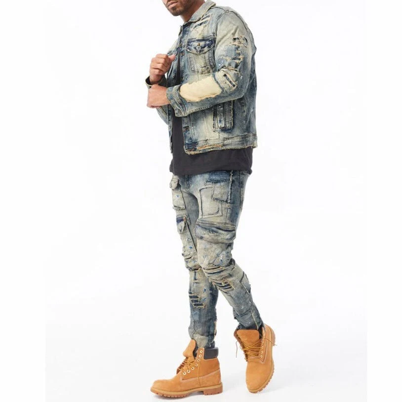 Jordan Craig Washington Heights Denim Trucker Jacket (Desert Storm) 91557 - Image 4
