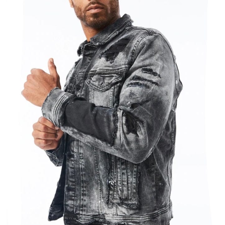 Jordan Craig Washington Heights Denim Trucker Jacket (Vintage Black) 91557 - Image 3