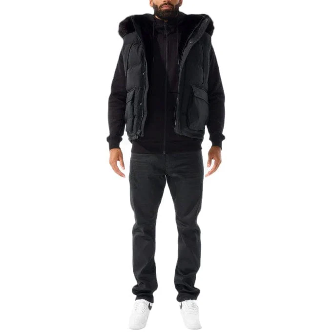 Jordan Craig Yukon Fur Lined Puffer Vest (Black) 9377V - Image 2